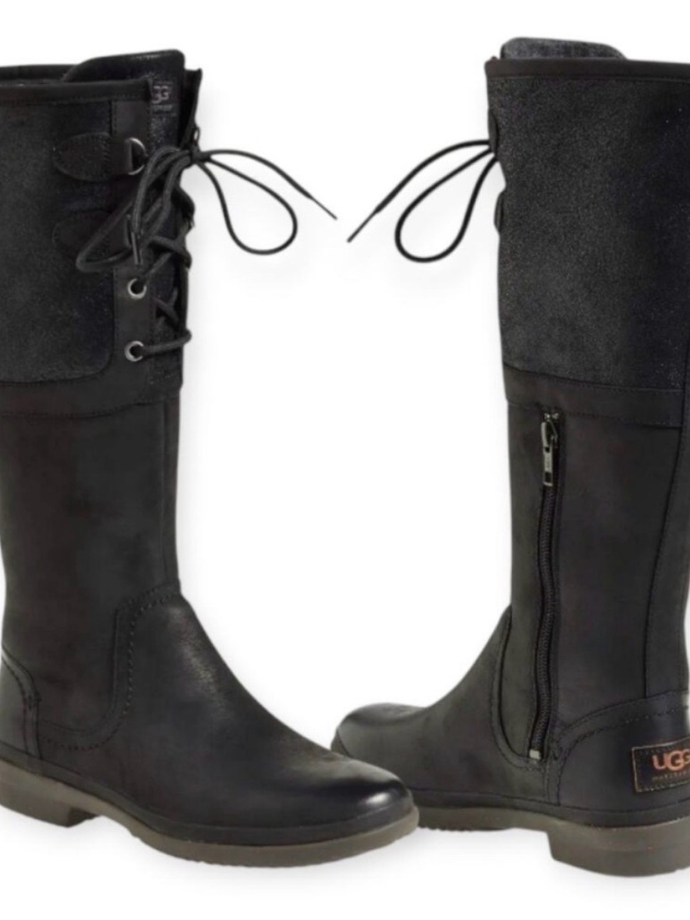 UGG Women's Black Lace-Top Tall Boot